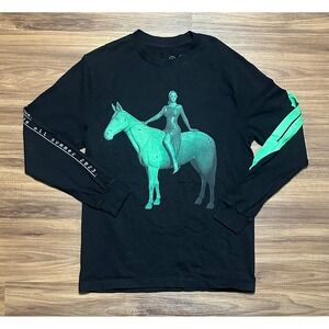 Beyonce Renaissance World Tour Green Graphic Long Sleeve T Shirt Men Sz M